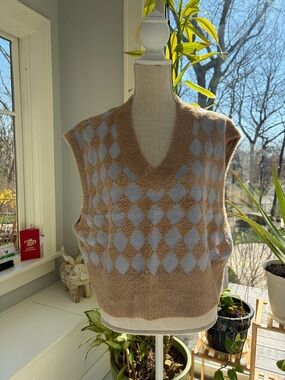 Sincerely Jules Argyle Preppy Sweater Vest